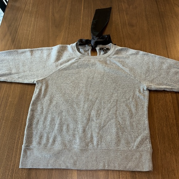 J Crew satin tie-back sweatshirt sz M - Picture 2 of 4